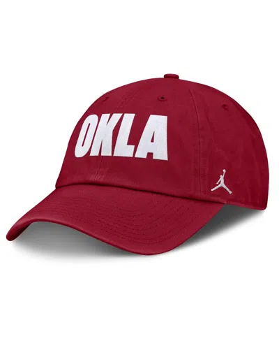 Jordan Men's And Women's Crimson Oklahoma Sooners Local Club Adjustable Hat In Red