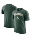 Jordan Men's And Women's Hunter Green Milwaukee Bucks Essential Cities T-shirt In Green
