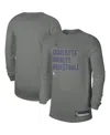 Jordan Men's And Women's  Heather Gray Charlotte Hornets 2023/24 Legend On-court Practice Long Sleeve In Heather Gray
