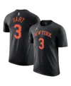 Jordan Men's And Women's Josh Hart Black New York Knicks Name Number T-shirt In Multi