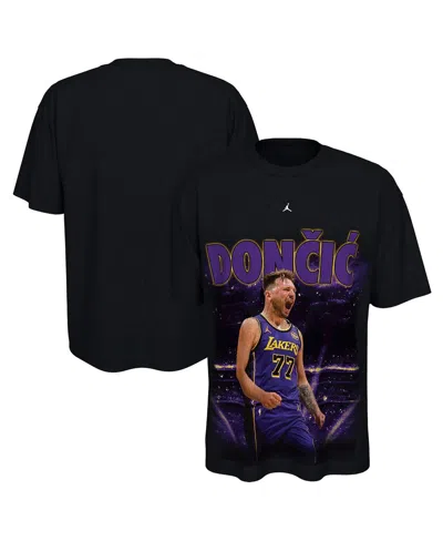Jordan Men's And Women's Luka Doncic Black Los Angeles Lakers New Faces X New Places T-shirt