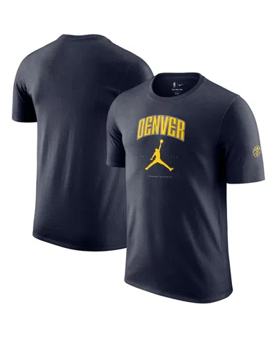 Jordan Men's And Women's Navy Denver Nuggets Essential Cities T-shirt In Black