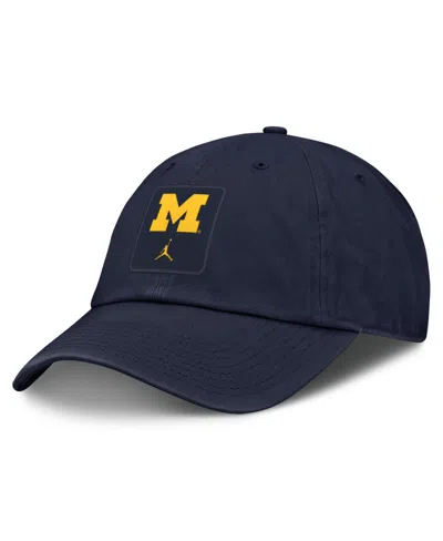 Jordan Men's And Women's Navy Michigan Wolverines 2026 Sideline Club Adjustable Hat In Blue