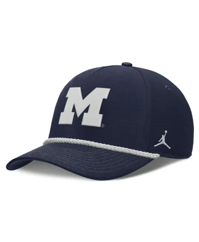 Jordan Men's And Women's Navy Michigan Wolverines Rope Rise Adjustable Hat In Multi