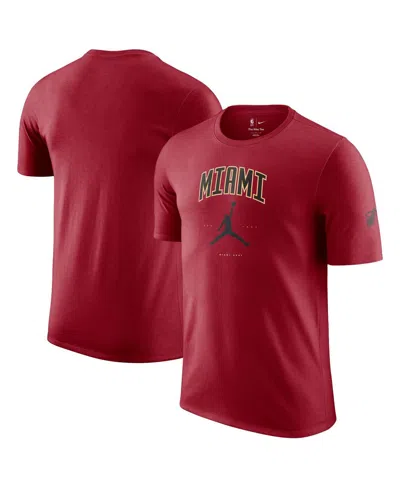 Jordan Men's And Women's Red Miami Heat Essential Cities T-shirt