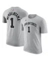 Jordan Men's And Women's Victor Wembanyama Silver San Antonio Spurs Name Number T-shirt In Gray