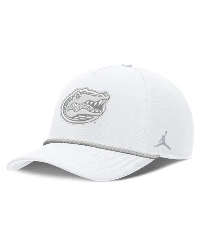 Jordan Men's And Women's White Florida Gators Rope Rise Adjustable Hat