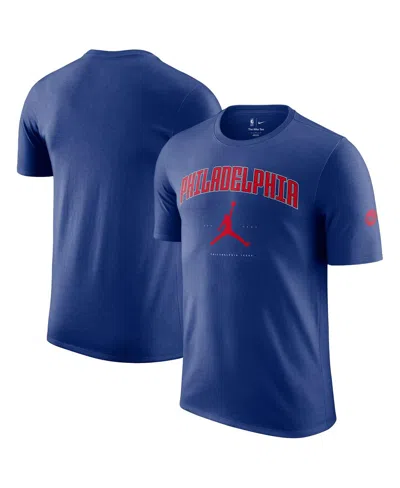 Jordan Men's And Women'sâ Royal Philadelphia 76ers Essential Cities T-shirt In Blue