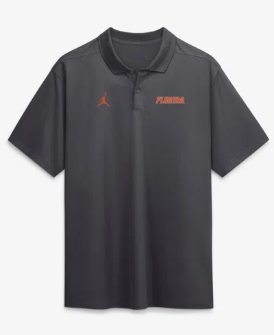 Jordan Men's Anthracite Florida Gators Dri-fit Victory Polo Shirt In Gray