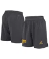 Jordan Men's Anthracite Michigan Wolverines 2024 Sideline Mesh Shorts In Anthracite,maize