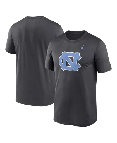 Jordan Men's Anthracite North Carolina Tar Heels Primetime Legend Logo T-shirt