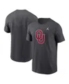 Jordan Men's Anthracite Oklahoma Sooners Primetime Evergreen Logo T-shirt In Anthracite