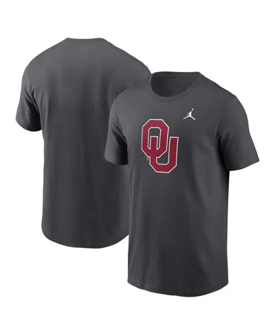 Jordan Men's Anthracite Oklahoma Sooners Primetime Evergreen Logo T-shirt