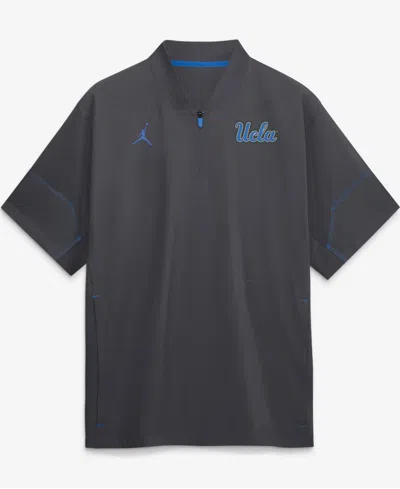 Jordan Men's Anthracite Ucla Bruins 2026 Sideline Short Sleeves Quarter-zip Coaches Jacket