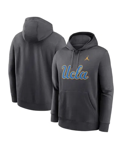 Jordan Men's Anthracite Ucla Bruins Primetime Club Fleece Pullover Hoodie In Gray