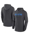 Jordan Men's Anthracite Ucla Bruins Sideline Hoodie Performance Long Sleeve T-shirt In Anthracite
