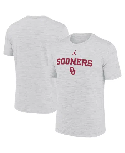 Jordan Men's Ash Oklahoma Sooners 2025 Sideline Velocity Performance T-shirt In Gray