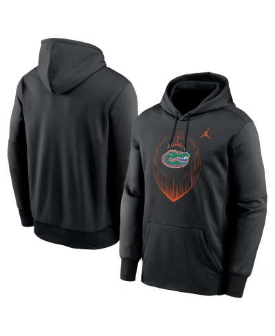 Jordan Men's Black Florida Gators Football Icon Performance Fleece Pullover Hoodie