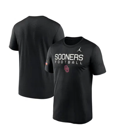 Jordan Men's Black Oklahoma Sooners 2024 Military Appreciation Legend Performance T-shirt