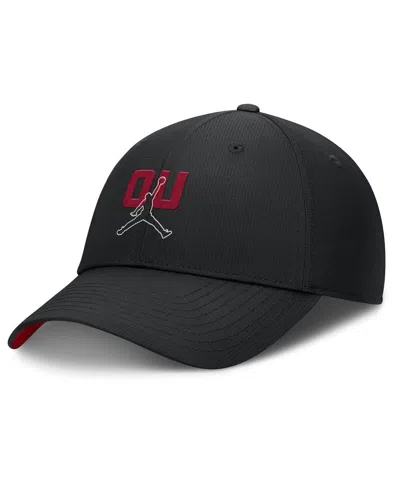 Jordan Men's Black Oklahoma Sooners Club Prep Performance Adjustable Hat