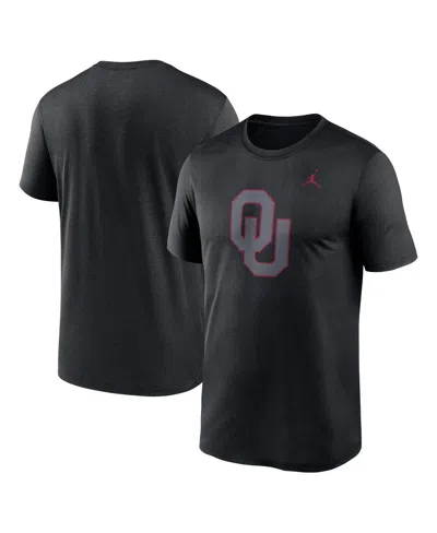 Jordan Men's Black Oklahoma Sooners Color Pop Logo Legend T-shirt