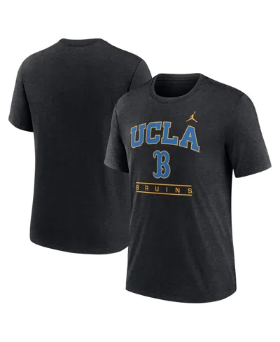 Jordan Men's Black Ucla Bruins Arch Over Logo Tri-blend T-shirt