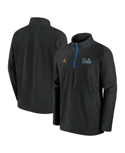 Jordan Men's Black Ucla Bruins Sideline Coaches Quarter-zip Jacket