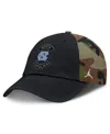 Jordan Men's Black/camo North Carolina Tar Heels 2025 Military Appreciation Club Adjustable Hat In Black