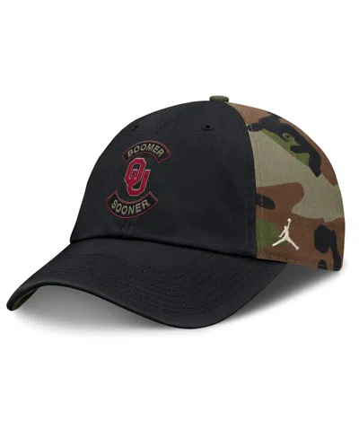 Jordan Men's Black/camo Oklahoma Sooners 2025 Military Appreciation Club Adjustable Hat