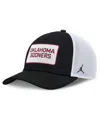 Jordan Men's Black/white Oklahoma Sooners 2025 On-field Rise Patch Trucker Adjustable Hat In Multi