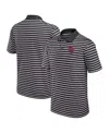Jordan Men's Black/white Oklahoma Sooners Primetime Victory Striped Performance Polo Shirt In Black
