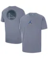 Jordan Men's Blue Golden State Warriors Statement Edition Jumpman Flight Heavyweight T-shirt In Blue