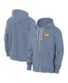 Jordan Men's Blue Michigan Wolverines 2024 Sideline Player Performance Full-zip Hoodie Sweatshirt In Blue