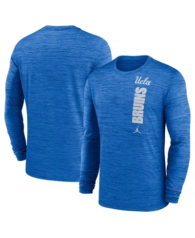 Jordan Men's Blue Ucla Bruins 2024 Sideline Velocity Performance Long Sleeve T-shirt