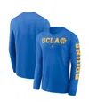 Jordan Men's Blue Ucla Bruins Basketball Icon Two-hit Long Sleeve T-shirt In Blue