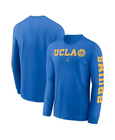 Jordan Men's Blue Ucla Bruins Basketball Icon Two-hit Long Sleeve T-shirt