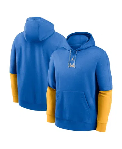 Jordan Men's Blue/gold Ucla Bruins 2024 Sideline Club Pullover Hoodie In Blue,gold
