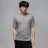 Jordan Mens  Sneaker Pitch Short Sleeve Crew In Carbon Heather