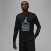 Jordan Men's  Brooklyn Aj11 Graphic Long-sleeve T-shirt In Black