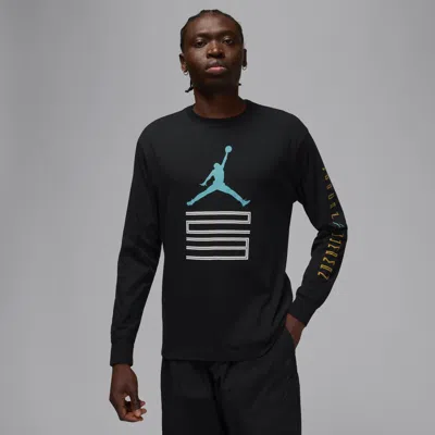 Jordan Men's  Brooklyn Aj11 Graphic Long-sleeve T-shirt In Black