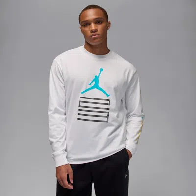Jordan Men's  Brooklyn Aj11 Graphic Long-sleeve T-shirt In White
