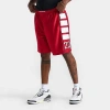 Jordan Men's Brooklyn Cat Scratch Basketball Shorts In Red