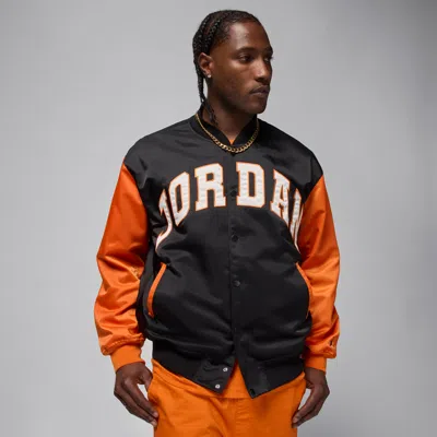 Jordan Men's  Brooklyn Collegiate Varsity Jacket In Black