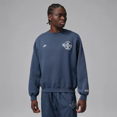 Jordan Men's  Brooklyn Crew-neck Sweatshirt In Blue