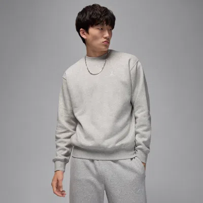 Jordan Men's  Brooklyn Fleece Crew-neck Sweatshirt In Gray
