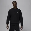 Jordan Men's  Brooklyn Fleece Crew-neck Sweatshirt In Black/white