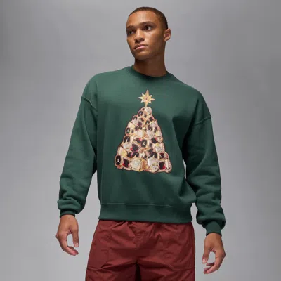 Jordan Men's  Brooklyn Fleece Crew-neck Sweatshirt In Green