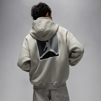 Jordan Men's  Brooklyn Fleece Graphic Pullover Hoodie In Gray