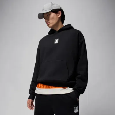 Jordan Graphic Print Brooklyn Fleece Hoodie In Black