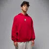 Jordan Graphic Print Brooklyn Fleece Hoodie In Red
